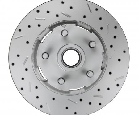 Leed Brakes 1964-1967 Ford Mustang Cross drilled and slotted front rotor for Ford 4 piston cars 5406001 RCDS