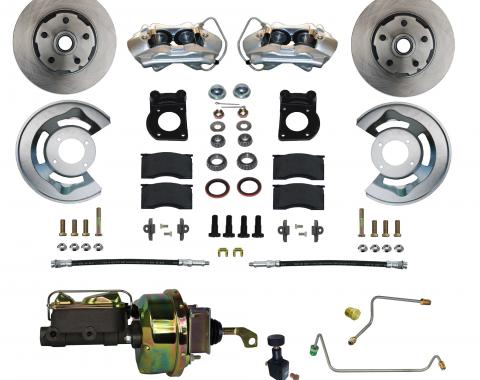 Leed Brakes 1964-1966 Ford Mustang Power Front Kit with Plain Rotors and Zinc Plated Calipers FC0001-H405M
