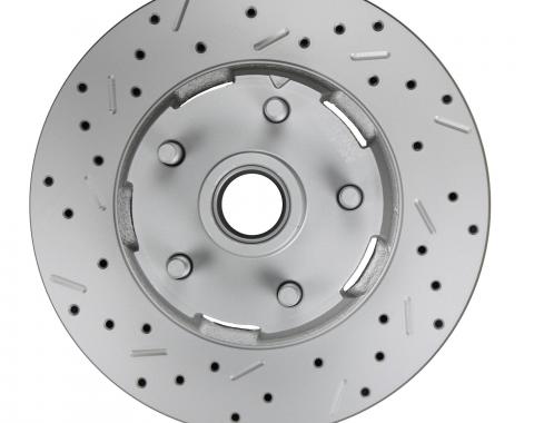 Leed Brakes 1964-1967 Ford Mustang Cross drilled and slotted front rotor for Ford 4 piston cars 5406001 LCDS