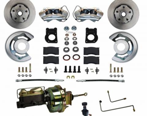 Leed Brakes 1964-1966 Ford Mustang Power Front Kit with Plain Rotors and Zinc Plated Calipers FC0001-H405A