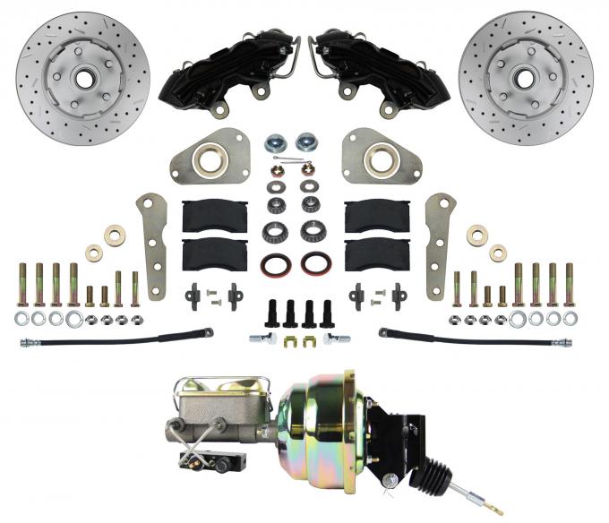 Leed Brakes Power Front Kit with Drilled Rotors and Black Powder Coated Calipers BFC0025-P307X