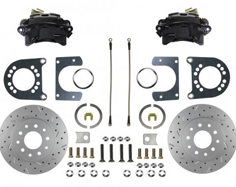 Leed Brakes Rear Disc Brake Kit with Drilled Rotors and Black Powder Coated Calipers BRC0002X