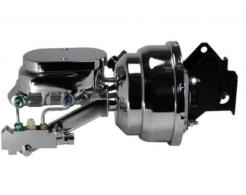Leed Brakes 1960-1972 Ford F-100 8 inch dual power booster, 1-1/8 inch bore flat top master disc/disc (Chrome) E96B4