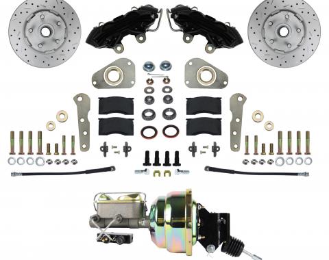 Leed Brakes Power Front Kit with Drilled Rotors and Black Powder Coated Calipers BFC0025-P307X