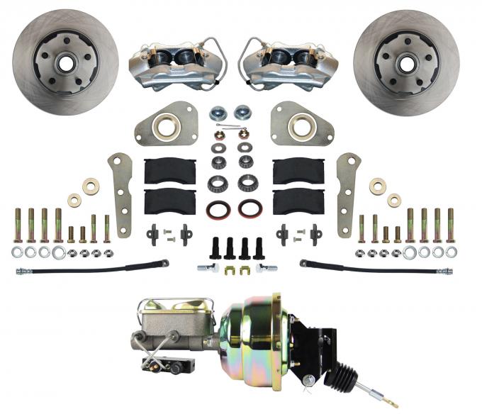Leed Brakes Power Front Kit with Plain Rotors and Zinc Plated Calipers FC0025-P307