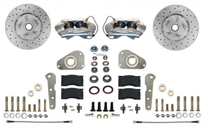 Leed Brakes Spindle Kit with Drilled Rotors and Zinc Plated Calipers FC0025SMX