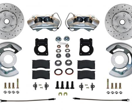 Leed Brakes Spindle Kit with Drilled Rotors and Zinc Plated Calipers FC0001SMX