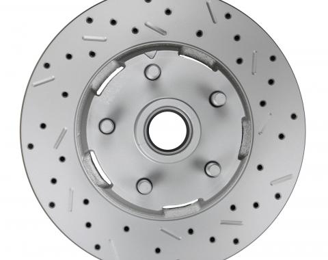 Leed Brakes 1964-1967 Ford Mustang Cross drilled and slotted front rotor for Ford 4 piston cars 5406001 RCDS