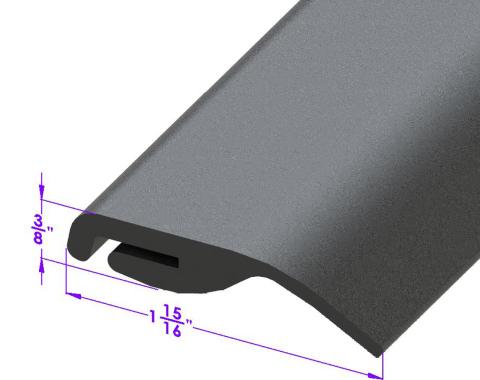 Metro Moulded Parts 1942-1948 Lincoln / Mercury / Ford Bumper to Body Seal. 2" Wide. Sold by the Foot LP 109-K