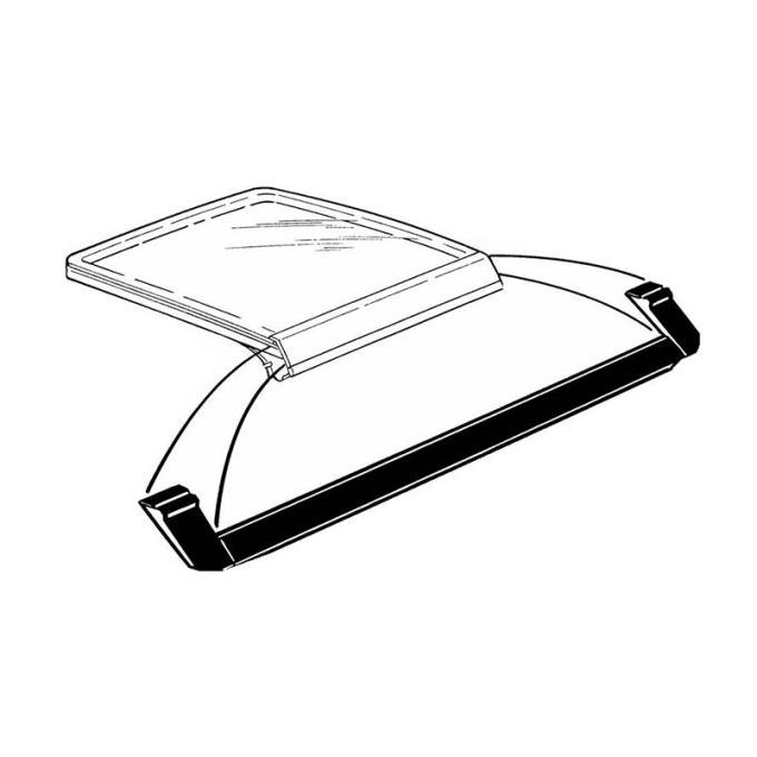 Daniel Carpenter 1981-88 T-top to Panel Door Window w/s LH E2ZZ-6620711-R