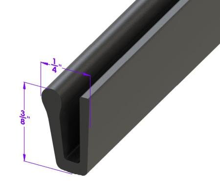 Metro Moulded Parts 1941-1948 Mercury / Ford Fender Skirt Seal. Sold by the Foot LP 111-P/FT