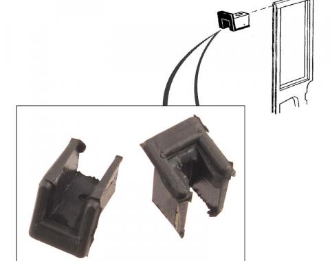 Dennis Carpenter Upper Door Glass Bumpers - 1956 Ford Car B6A-6021774-PR