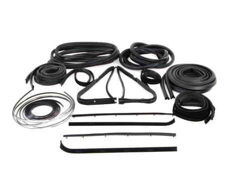 AMD Complete Weatherstrip Seal Kit (18pcs), 77-79 F-Series Pickup w/ plastic chrome windshield trim X599-4577-S