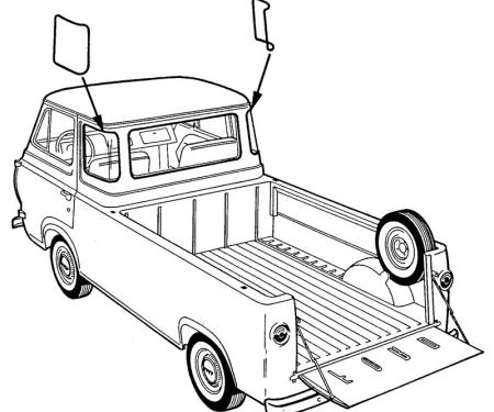 Dennis Carpenter Quarter Window Seal - 1961-67 Ford Truck     C1UB-8742042-C