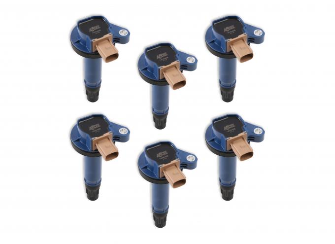 Accel Ignition Coil, SuperCoil, 2010-2016 Ford EcoBoost 3.5L V6, Blue, 6-Pack (3-Pin) 140646B-6