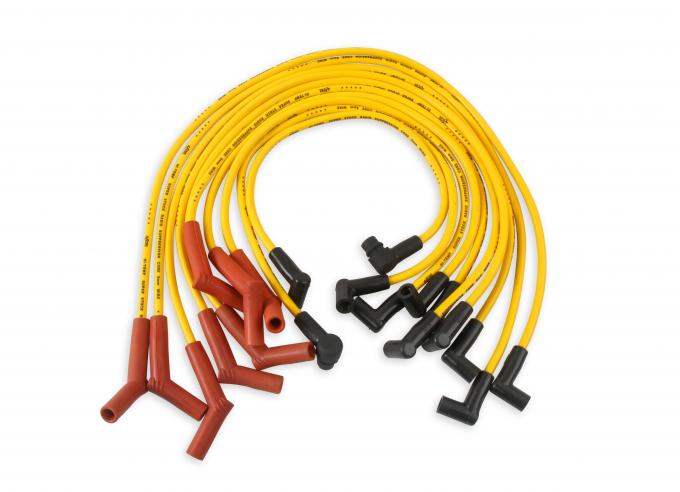 Accel Spark Plug Wire Set, 8mm, Custom with Graphite Core, Yellow with HEI Stock Style Boots 4056