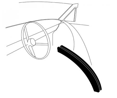 Dennis Carpenter Windshield Post Garnish Molding - 1963-64 Ford Car C3AZ-6203642-PR