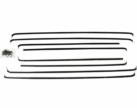 PUI 57 FORD 2 DR SEDAN 70 WIN 990956 | Belt Weatherstrip Kit - 8 Pieces - Door Windows - Ford 2-Door Sedan & Sedan Delivery