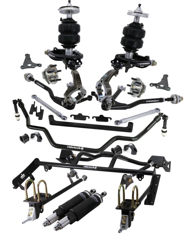 Ridetech HQ Air Suspension System with hub spindles for 1964-1966 Mustang 12090296