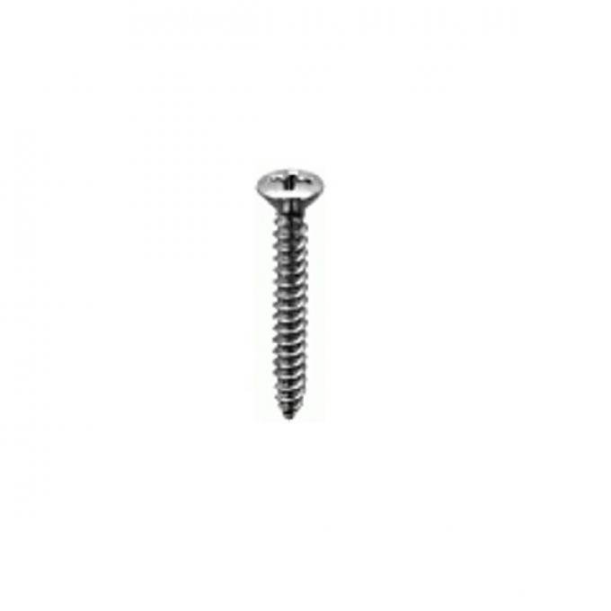 8 X 3/4 Phillips Oval Head Tapping Screw Chrome