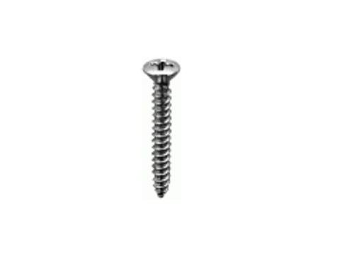 8 X 3/4 Phillips Oval Head Tapping Screw Chrome