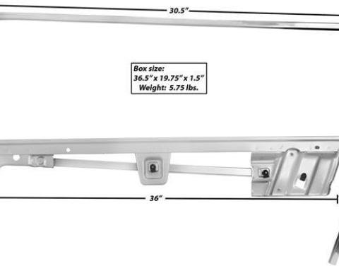 Dynacorn 67-68 Door Window Frame Kit LH Cp 3614AB