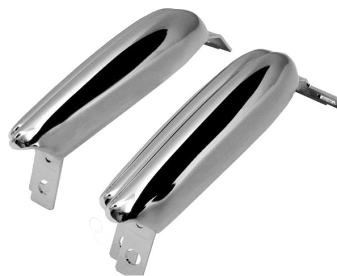 Dynacorn Front Bumper Guard 67-68 Pair Chrome w/o Pad Holes 3637A