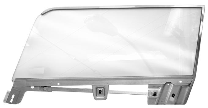 Dynacorn 67-68 Door Glass Kits LH Coupe w/Frame, Run Hinge 3614A
