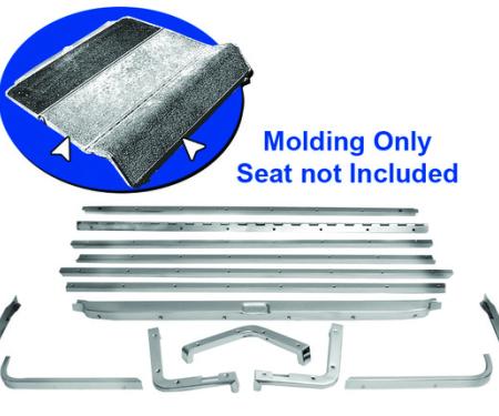 Dynacorn Fold Down Seat Moulding 65-68 F / B 14pcs Set w/o Recessed Strike Area M3507