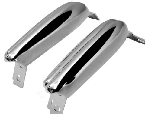 Dynacorn Front Bumper Guard 67-68 Pair Chrome w/o Pad Holes 3637A