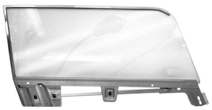 Dynacorn 67-68 Door Glass Kits RH Coupe w/Frame, Run Hinge 3614
