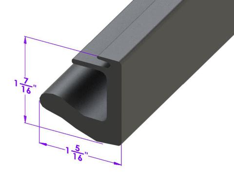 Metro Moulded Parts 1955-1956 Cadillac / Ford / Pontiac / Chevrolet / Oldsmobile / Buick Roof Rail Seals Two 6' Pieces. No Steel Insert. May Fit Some Models Pair LP 110-B