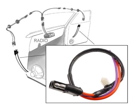 Dennis Carpenter Radio Speaker Wire - 1973-79 Ford Truck, 1978-79 Ford Bronco    D3TB-18808-W