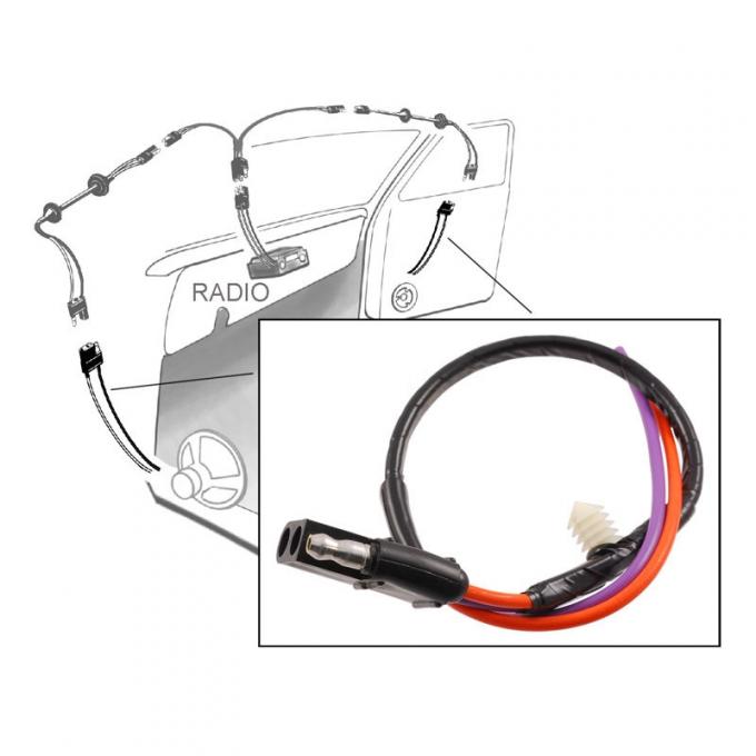Dennis Carpenter Radio Speaker Wire - 1973-79 Ford Truck, 1978-79 Ford Bronco    D3TB-18808-W