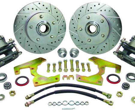 Classic Performance Front Disc Brake Kit for OEM Drum Brake Spindles for 1948-1956 Ford 1/2 Ton Truck, 5x4.5, 11" Rotors 4856WBK-4.5