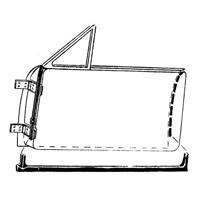 Dennis Carpenter Door Seal Kit - Convertible - 1949-51 Ford Car   8A-7620530-PR