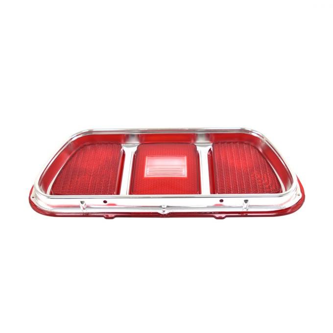 Redline Restomotive® 1971-1973 Ford Mustang Left or Right Tail Lamp Lens with Bezel