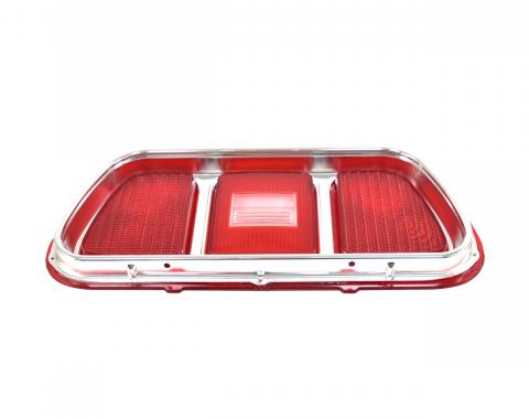 Redline Restomotive® 1971-1973 Ford Mustang Left or Right Tail Lamp Lens with Bezel