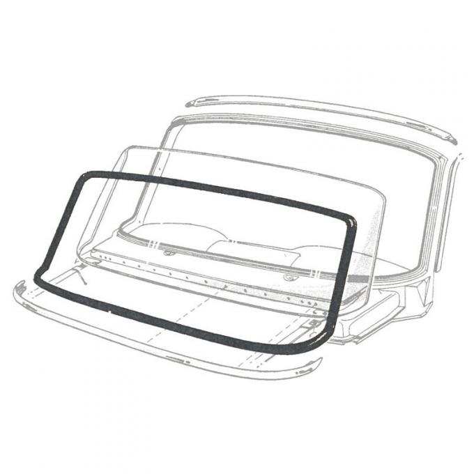 Dennis Carpenter Windshield Seal - Falcon - All except Hardtop & Convertible - 1960-65 Ford Car C0DB-6403110-C