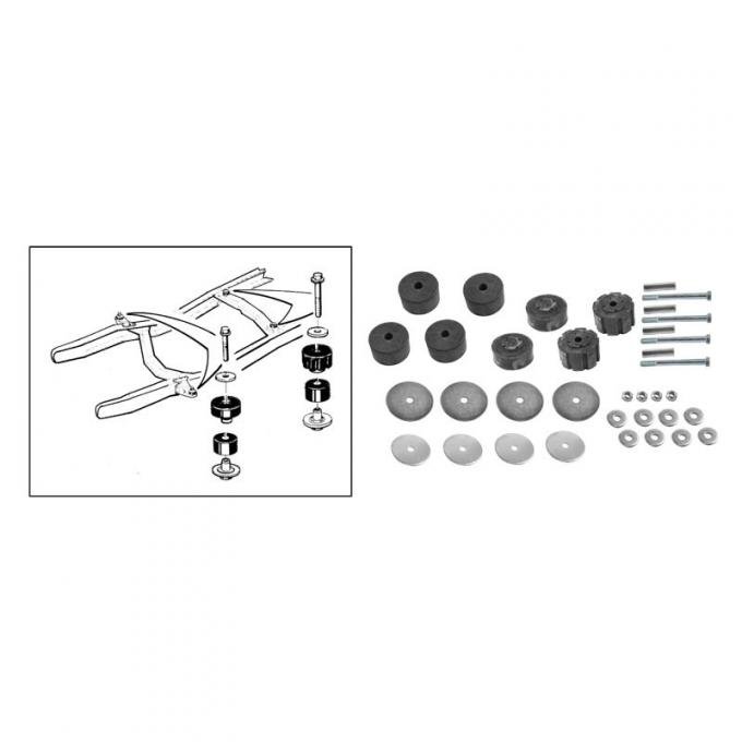 Dennis Carpenter Cab to Frame Mounting Pad Kit - 1973-79 Ford Truck D3TZ-5400-S