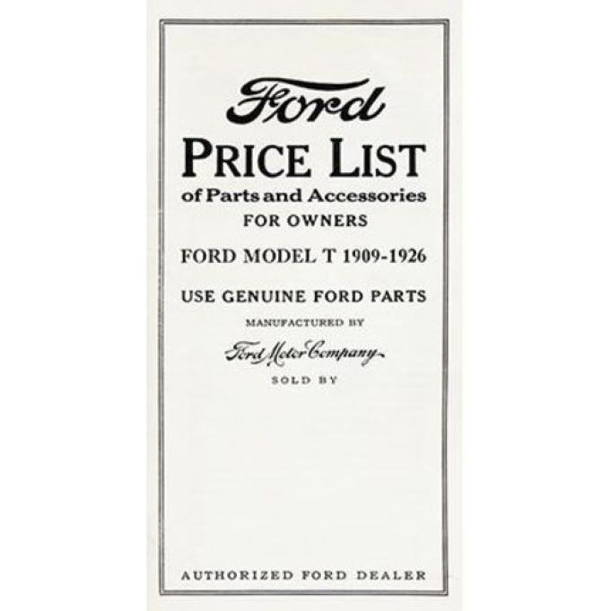 Parts and Accessory List Book BT-24