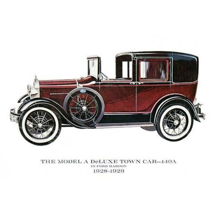 Print 28-29 Town Car, Maroon BP-140A