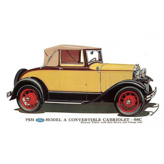 Print 1931 Cabriolet, Yellow BP-68C