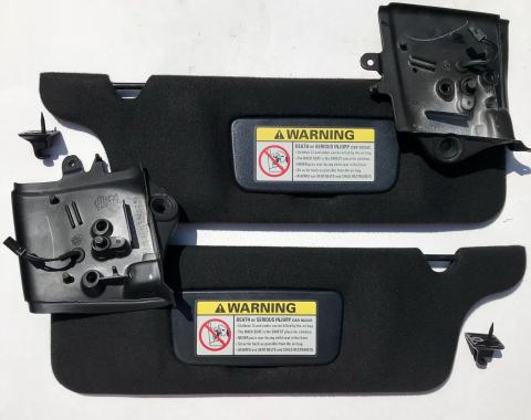 Ford Mustang Sun Visors, Dark Charcoal, Convertible, USED 1994-2004