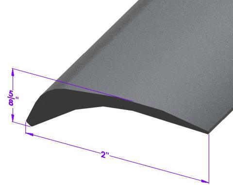 Metro Moulded Parts 1949-1951 Lincoln / Mercury Bumper to Body Seal, Splash and Gravel Guard. 2-1/8" Wide LP 109-L/FT