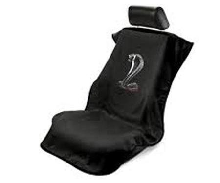 Seat Armour Mustang Cobra Seat Towel, Black with Script SA100COBB