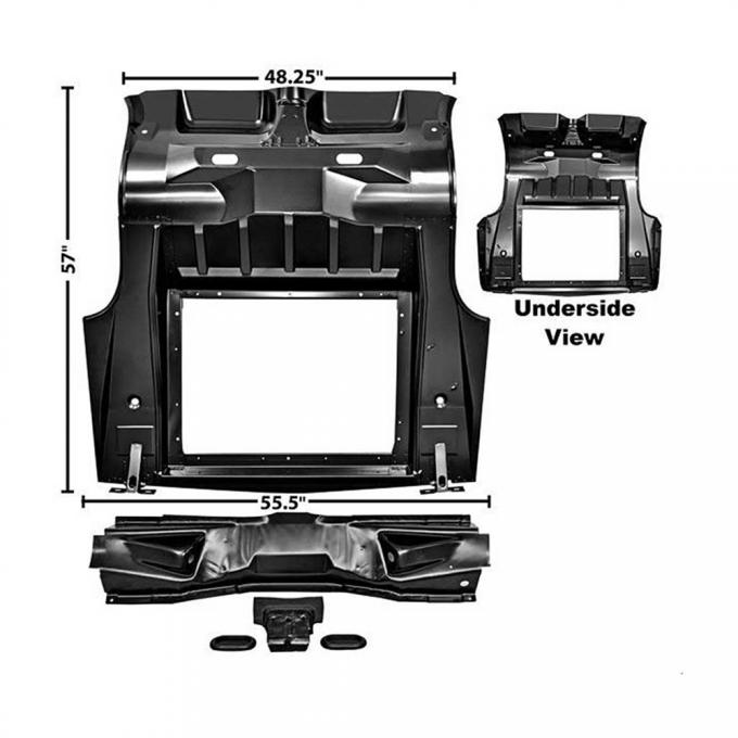 Mercury Cougar Trunk Floor, Complete, 1967-1968