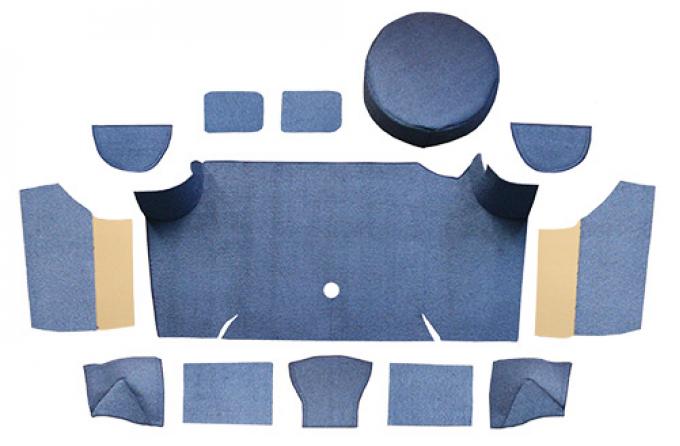 ACC 1967-1968 Ford Mustang Fastback Trunk Kit with Boards Trunk Mat Loop