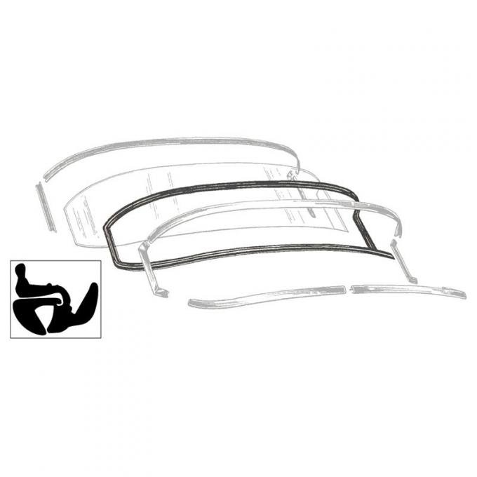 Dennis Carpenter Back Glass Seal - Crown Victoria - 1955 Ford Car   B5A-6442084-C