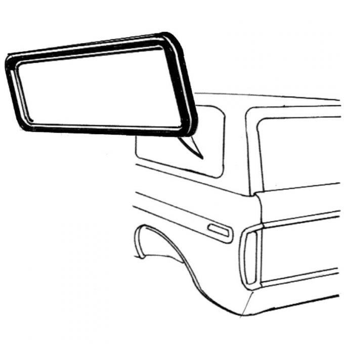 Dennis Carpenter Quarter Window Seals - 1 Pair - Stationary Glass - 1978-79 Ford Bronco D8TZ-9829904-D